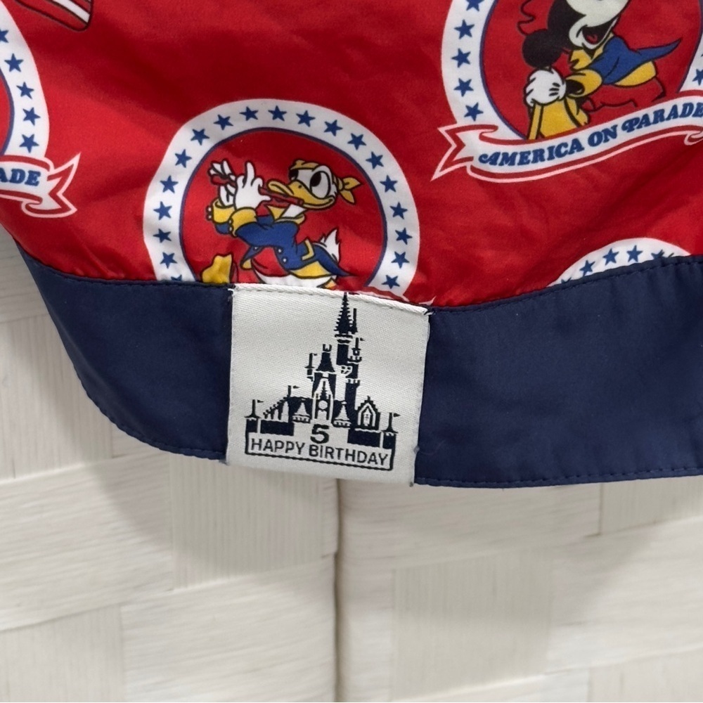 WALT DISNEY WORLD 50 Year Anniversary Mickey & Friends Pull Over Windbreaker L - Picture 7 of 12